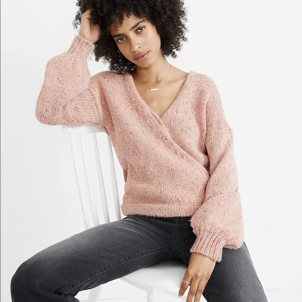 Beresford Wrap-Front Pullover Sweater